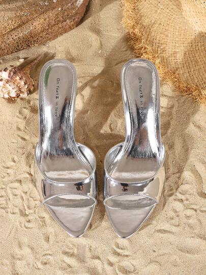 On feet& in love صنادل نسائية أنيقة ذات كعب عالٍ مفتوحة للأصابع، تناسب الفساتين الصيفية
