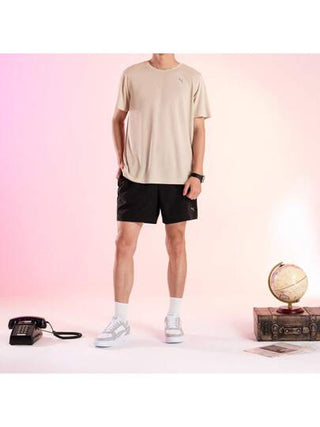 Puma بولو رجالي قصير الأكمام بياقة طاقم، مصنوع من قماش قطني متنفس ذو أداء رياضي
