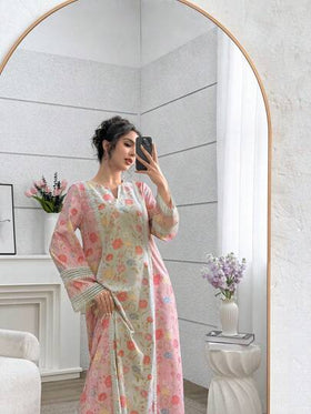 Yasmyna فستان نساء كاجوال فضفاض من رقعة الدانتيل الزهري الرومانسي