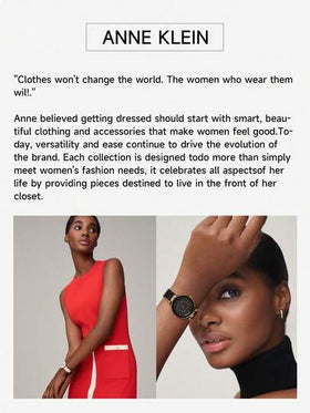 Anne Klein ساعة نسائية كوارتز ذهبية اللون مزودة بشارة بلون اللؤلؤ الأم سهلة القراءة، مع إبزيم قابل للتعديل وسوار سوار ساعة أنالوج أنيقة بشكل دائري مقاومة للماء، 10/5490MPGB
