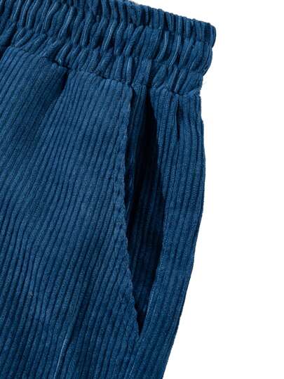 شورتات كاجوال من الكوردوروي الصيفية للرجال، قماش رقيق وقابل للتنفس، بطراز ريترو للشارع