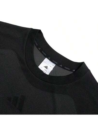 Adidas قميص رياضي خارجي رجالي أكمام طويلة بياقة دائرية قياس دقيق مع تقنية التبريد المناخي ، Gym+SML LS TEE JE5667
