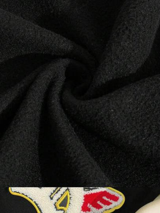 Manfinity Hypemode معطف خارجي كاجوال للرجال بأكمام ملونة بتصميم لوحة الألوان والحروف والأرقام الجرافيكية، للخريف