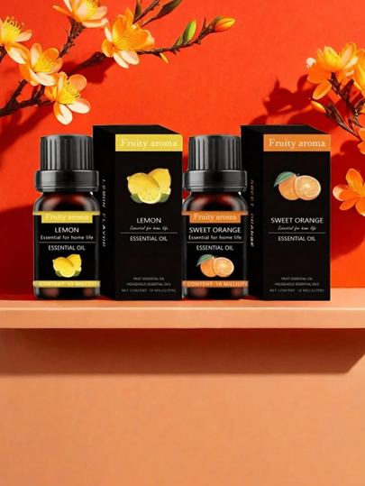 زيت أساسي فواكهي منعش 10مل قطعة واحدة - عطر متطور لجهاز التبخير والمرطب والعلاج بالعطور - رائحة أناناس وتوت وبرتقال حلو وليمون وكرز وجريب فروت وخوخ نصف ناضج ، يستخدم للاسترخاء وتعزيز المزاج