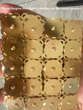 إغلاق مغناطيسي مخيط باليد بزهور اللوز، إغلاق مغناطيسي للحقيبة/ المعطف/ المحفظة لل- DIY، زر معدني مخفي قابل للخياطة، أزرار ضغط مغناطيسية، مشبك قفل، مناسب للمحافظ والحقائب والملابس والاشغال اليدوية وإكسسوارات DIY