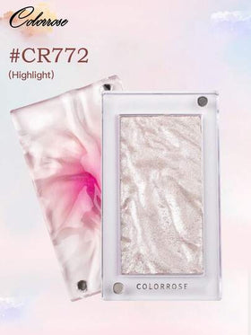 COLORROSE بودرة تسليط الضوء على الوجه, تصميم غطاء مغناطيسي, لوحة تسليط الضوء بالوان متلألئة, تسليط الضوء اللامع بمظهر طبيعي , إضاءة مكياج الوجه , خفيفة وناعمة , مستحضر تجميلي لتحسين جمال الوجه