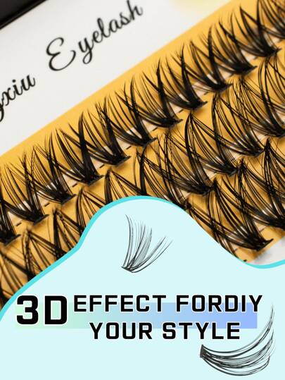 3 صفوف 60 قطعة من رموش مارشميلو - رموش عيون صناعية من الفرو الناعم: رموش 30D/40D ذات نسيج ناعم وبقاء طويل الأمد