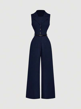 SHEIN MOD بدلة قصيرة عسكرية ذات ياقة بدلة وحزام، بدلة رسمية أنيقة، بدلة للخروج، بدلة غربية، ملابس العطلات