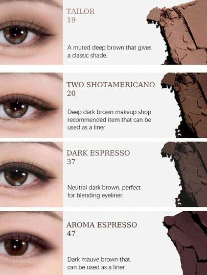 HOLIKA HOLIKA ظلال العيون المفضلة لدي 47 AROMA ESPRESSO، خفيفة القوام قابلة للمزج، مسحوق مضغوط ناعم، لون دائم، بحجم جيب، للتطبيق بالأصابع، لا تتكتل، إمكانية إصلاح المكياج في أي وقت، ضروري للسفر، مزيل للانتفاخ، مكياج سريع 5 دقائق، مستحضرات تجميل كورية، 1.8