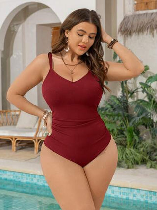 Swim Vcay بدلة سباحة قطعة واحدة للمرأة ذات الحجم الكبير مع تصميم شبكي