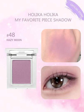 HOLIKA HOLIKA ظلال العيون المفضلة لدي 48 HAZY MOON، خفيفة القوام قابلة للامتزاج، ملمس مسحوق ناعم، صبغة طويلة الأمد، حجم صغير للجيب، للتطبيق باليد، لا تتكتل، إعادة لمسه في أي وقت، ضروري للسفر، مزيل للانتفاخ، مكياج سريع 5 دقائق، مستحضرات تجميل كورية، 1.8 جر