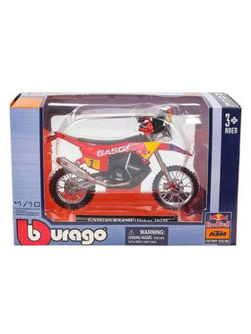 دراجة نارية Bburago 1:18 GASGAS RX450F (رالي داكار 2023) رقم 1 نموذج دراجة نارية معدنية، ديكور مكتبي للجمع، هدية لعيد الميلاد والكريسماس
