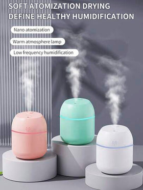 مجموعة مكونة من (جهاز نشر العطور + زيوت عطرية)، جهاز ترطيب الهواء بوجه مبتسم محمول بمنفذ USB سعة 220 مل، زيوت عطرية متعددة الروائح سعة 10 مل، مناسب للمنزل والفندق والحمام لتعطير الهواء وإزالة الروائح الكريهة، عطر طويل الأمد