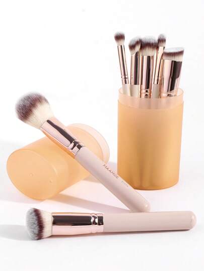 MAANGE 3/7/8/10 مجموعة فرش مكياج مع فرشاة أساس كبيرة ومتوسطة وصغيرة، فرش ظل العيون، فرش جرف الأنف، فرش كريم الأساس، أدوات مكياج