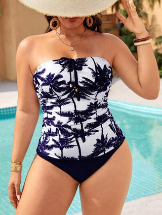SHEIN Swim Curve الغطاء العلوي لبيكيني نسائي ذو ظهر عريض مناسب للمقاسات الكبيرة للارتداء اليومي في الصيف