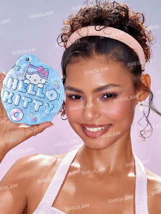 Hello Kitty｜SHEGLAM لوحة ألوان Fun In The Sun متعددة الاستخدامات للوجه، لوحة ألوان متعددة الاستخدامات للوجه، لوحة ألوان لامعة باللون البني والوردي، ظلال عيون الهالوين، أحمر الخدود، ظلال عيون وردية عيد الأب التخرج عيد الميلاد العطلة الربيع الصيف Y2K...