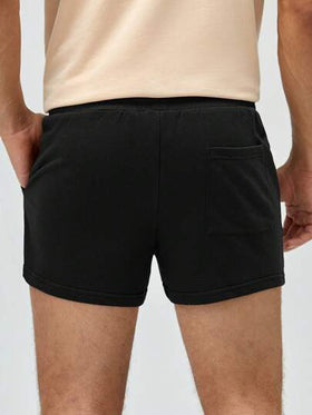 Manfinity BRENVOR شورت رياضي قطن رباط خصر للرجال