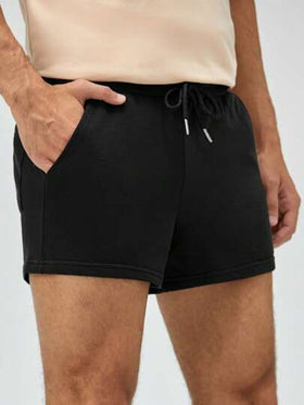 Manfinity BRENVOR شورت رياضي قطن رباط خصر للرجال