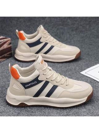 حذاء رياضة رجالي جديد للعام 2025 بتصميم كاجوال رجعي له نعل سميك قابل للتنفس مضاد للانزلاق, يميل إلى الضيق، ننصح بطلب مقاس أكبر لقدم عريضة