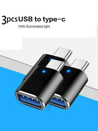 Reletech 1/3 قطعة محول من نوع-سي OTG من USB إلى نوع-سي للهاتف المحمول واللوحي، محول منفذ C، محول قرص أقراص USB، محول للسيارة