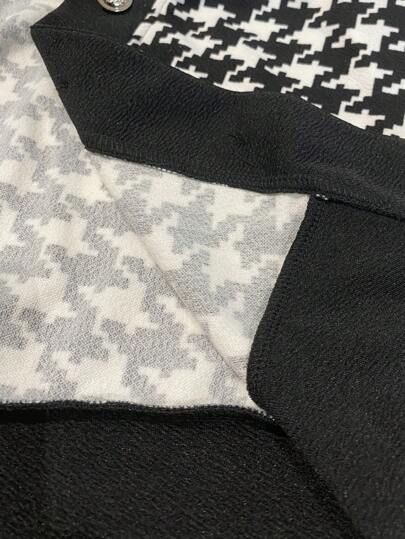 EZwear جاكيت صدرية مطبوعة بنقشة فصوص الكلب بدون بلوزة