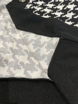 EZwear جاكيت صدرية مطبوعة بنقشة فصوص الكلب بدون بلوزة