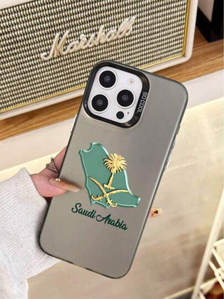 غطاء هاتف بتصميم جواز سفر المملكة العربية السعودية متوافق مع أيفون 16 برو ماكس، تصميم بسيط متوافق مع أيفون 14، 13، 12، 11، غطاء وقائي مطفي شخصي متوافق مع أيفون 15 بلس، جالكسي، ريدمي، أوبو، فيفو، إنفينيكس