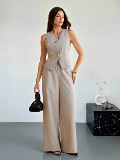 SHEIN Tall إطلالة للنساء من قطعتين للاستخدام اليومي