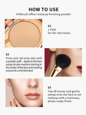 Charlotte Tilbury بودرة شارلوت تيلبري إيربراش فلولس فينيش، بودرة مثالية متناهية الصغر رقم 1 - 0.28 أونصة/8 جرام (شحنة عشوائية من الإصدارات الجديدة والقديمة)