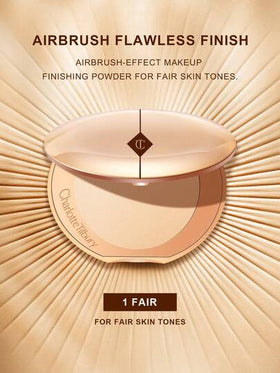Charlotte Tilbury بودرة شارلوت تيلبري إيربراش فلولس فينيش، بودرة مثالية متناهية الصغر رقم 1 - 0.28 أونصة/8 جرام (شحنة عشوائية من الإصدارات الجديدة والقديمة)