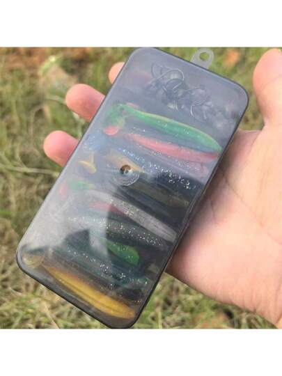 50 حبة خطاف من النوع المقاوم للتشابك برأس من الرصاص ، قلاووظ طري للطعم الناعم شكل ذيل T ، مجموعة خطافات للصيد المستهدف البلاط والسمك القاسي