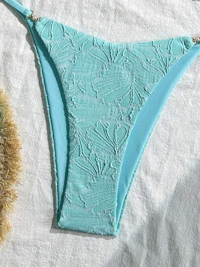 Swim Vcay مجموعة من قطعتين للنساء من ملابس السباحة مكونة من حمالة البرّاقة والسترابيس بليس بليس مع تفاصيل ذهبية، شاطئي مثير في الصيف