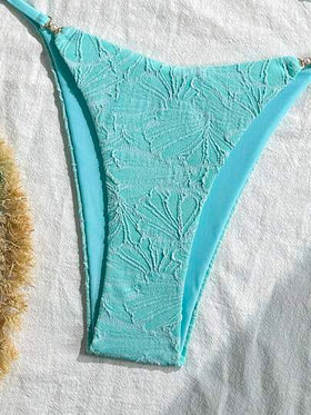 Swim Vcay مجموعة من قطعتين للنساء من ملابس السباحة مكونة من حمالة البرّاقة والسترابيس بليس بليس مع تفاصيل ذهبية، شاطئي مثير في الصيف