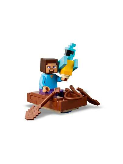 LEGO مجموعة ليجو ماينكرافت تي إن تي جنجل هاوس 21275، لعبة فيديو قابلة للجمع، لعبة بناء إبداعية لديكور ألعاب، هدية عيد ميلاد، مجموعة مغامرات تفاعلية لأطفال الألعاب بعمر 8 سنوات فأكثر