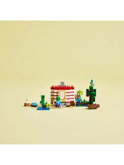 LEGO مجموعة ليجو ماينكرافت تي إن تي جنجل هاوس 21275، لعبة فيديو قابلة للجمع، لعبة بناء إبداعية لديكور ألعاب، هدية عيد ميلاد، مجموعة مغامرات تفاعلية لأطفال الألعاب بعمر 8 سنوات فأكثر