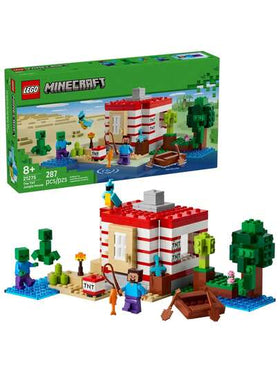 LEGO مجموعة ليجو ماينكرافت تي إن تي جنجل هاوس 21275، لعبة فيديو قابلة للجمع، لعبة بناء إبداعية لديكور ألعاب، هدية عيد ميلاد، مجموعة مغامرات تفاعلية لأطفال الألعاب بعمر 8 سنوات فأكثر