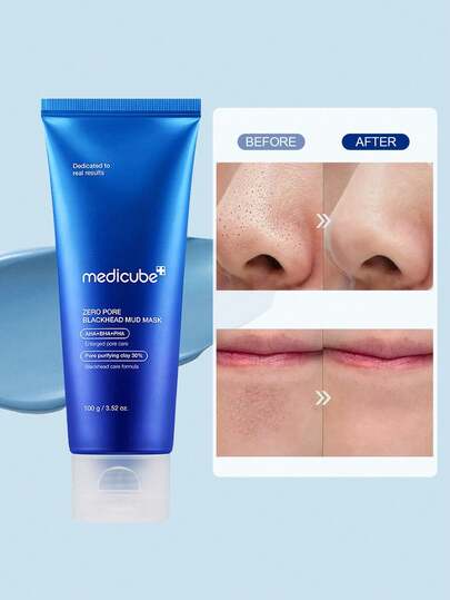 قناع الطين للمسام المسودة صفر من Medicube - تبريد البشرة وشد المسام - صيغة جافة في 3 دقائق، تحتوي على AHA و BHA و PHA وطين لتنقية المسام - قناع الطين الكوري 100 جرام
