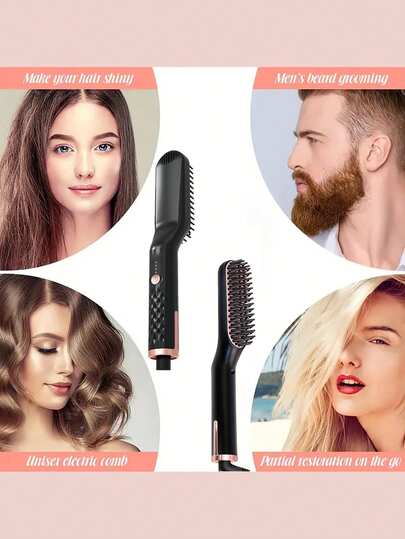 UKLISS فرشاة شعر صغيرة كهربائية لتقويم الشعر 35 واط لجميع الأنواع، ماكينة تسريح اللحية، هدايا عيد الأم وعيد العشاق للصديقة والحبيب قطع تصفيف الشعر'