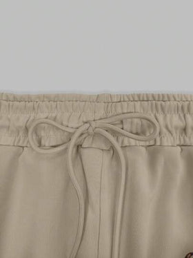 مجموعة قميص وشورت كاجوال فضفاضة بلون أحادي ذات رقبة دائرية وأكمام قصيرة للنساء، مناسبة للخروجات والملابس الرياضية، مجموعة أكمام قصيرة وشورت بلون كاكي، بدلة جوجينج سادة، ملابس كاجوال لحفلات العطلات، عيد الفصح وعيد القديس باتريك، ملابس صيفية