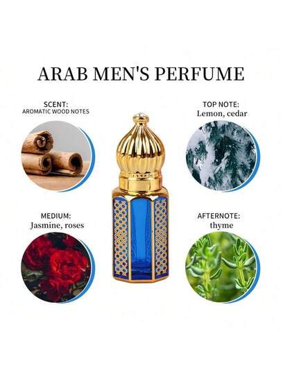10مل عطر للرجال زيت أساسي، لون أزرق ، رائحة خشبية مزهرة من الأرز والخشب الوردي، عطر خالي من الكحول ذو تركيبة انسيابية، حجم مناسب للسفر، هدية مثالية للرجال لاستخدام يومي، مناسبة للتعارف والعطلات والأعياد وعيد الحب