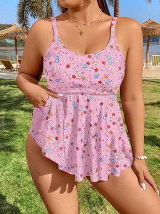 SHEIN Swim Curve بكيني وبدلة السباحة بطقم كبير الحجم مطبوع بنجوم عشوائية