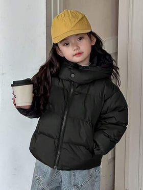 Dazy Kids معطف فتاة شتوي مبطن مزود بسحاب ذو كابوت مناسب للخريف/الشتاء