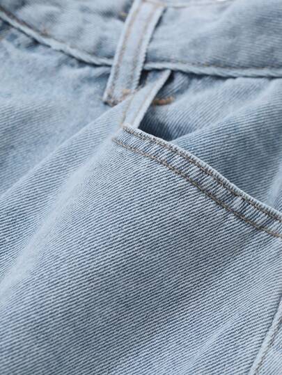 DAZY بناطيل جينز كاجوال زرقاء بسيطة وأنيقة للرجال، مناسبة للارتداء اليومي في فصل الخريف