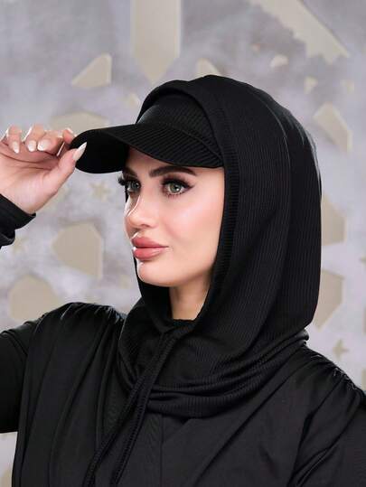 قبعة نسائية للخارج مع حافة، قبعة بيسبول عربية كلاسيكية بلون أحادي متعددة الاستخدامات، مناسبة للصيف والخريف، قبعة حماية من الأشعة فوق البنفسجية