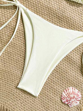 Swim Vcay مجموعة بحر نسائية مكونة من ملابس علوية تانكيني ومفرق سفلي مزين بالراين ستون والأصداف والنجوم البحرية، 2 قطعة