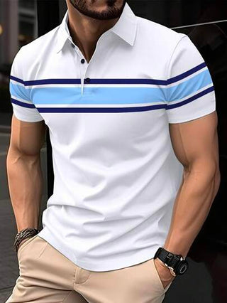 Manfinity Homme قميص بولو رجالي، قميص بولو كاجوال ذو موحد اللون وسحاب عصري