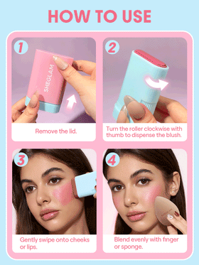 SHEGLAM Glass Glow أحمر خدود عصا-Brisk Babe حمره بلشر علامة تجارية جمال مكياج ميكب مستحضرات تجميل للنساء الفتيات مثالي لفصل الشتاء الربيع مثالي ل- Y2K أزياء أنيقة رمضان هدية حفلة جاهز أفضل لون