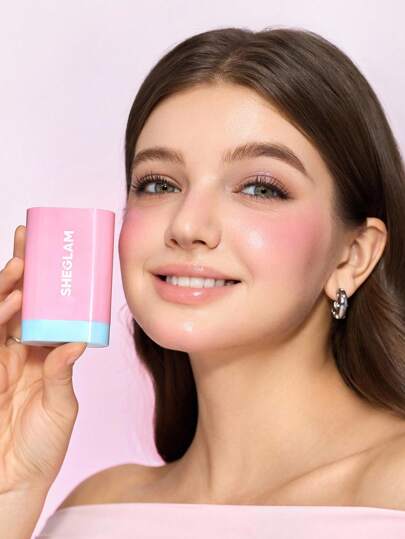SHEGLAM Glass Glow أحمر خدود عصا-Brisk Babe حمره بلشر علامة تجارية جمال مكياج ميكب مستحضرات تجميل للنساء الفتيات مثالي لفصل الشتاء الربيع مثالي ل- Y2K أزياء أنيقة رمضان هدية حفلة جاهز أفضل لون