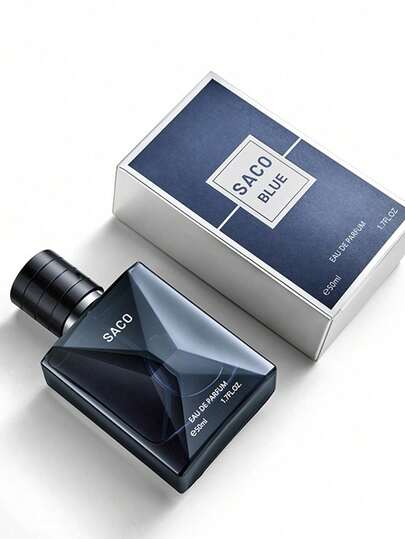 1 قطعة عطر رجالي أزرق قوي - عطر مائي طويل الأمد مع الليمون والنعناع والياسمين، خالي من الكحول والتلك، مناسب للمواعدة والاستخدام اليومي والهدايا، 1.69 أونصة سائلة لكل زجاجة