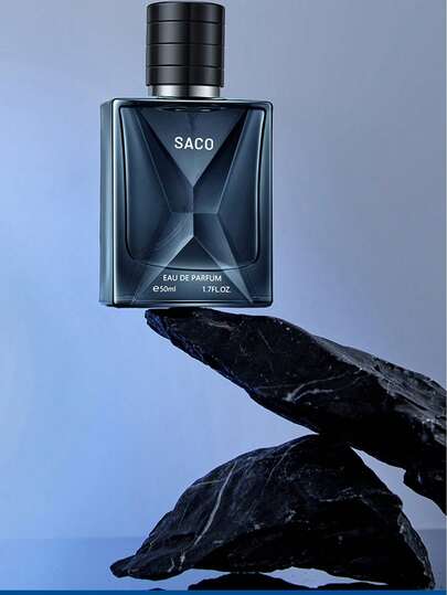 1 قطعة عطر رجالي أزرق قوي - عطر مائي طويل الأمد مع الليمون والنعناع والياسمين، خالي من الكحول والتلك، مناسب للمواعدة والاستخدام اليومي والهدايا، 1.69 أونصة سائلة لكل زجاجة
